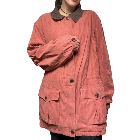 Men's Rust Jacket with Brown Collar - Picture 3 of 16